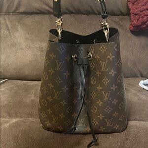 Louis Vuitton Black and Brown Monogram Shoulder Bag
